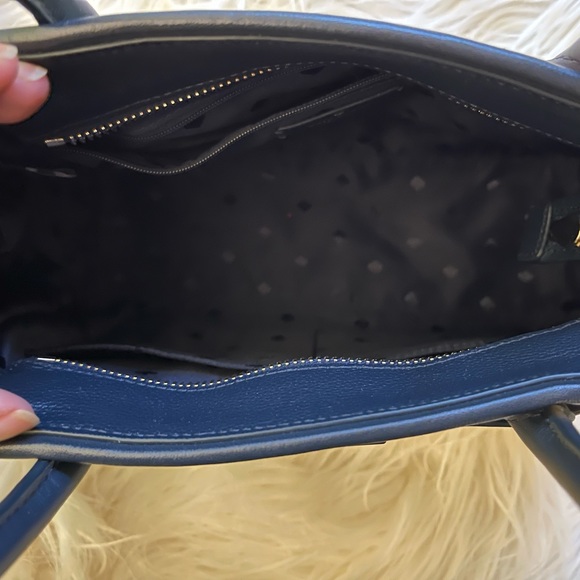 Kate Spade Lucia Lily Blooms Medium Purse and Wallet Set Green Navy Pink - Picture 7 of 15